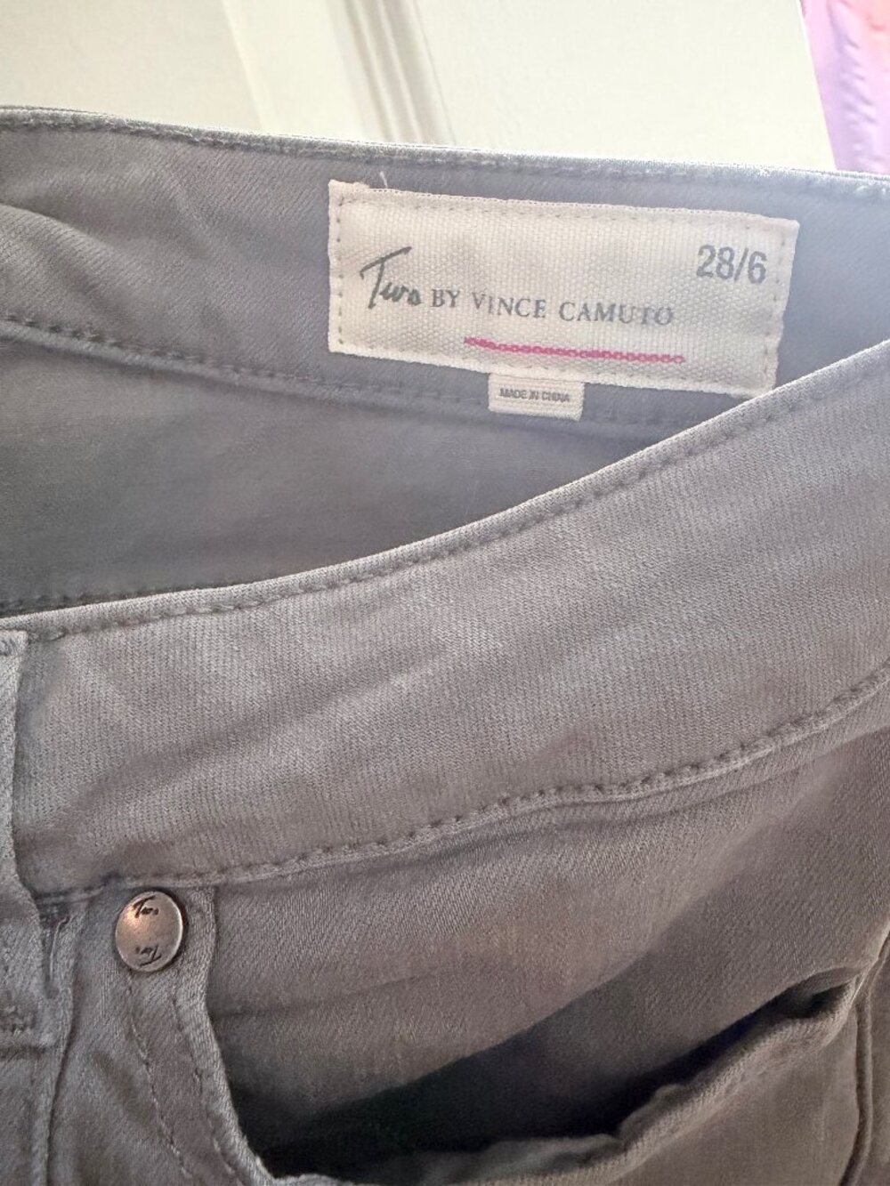 Two by Vince Camuto, grey pants, 28/6